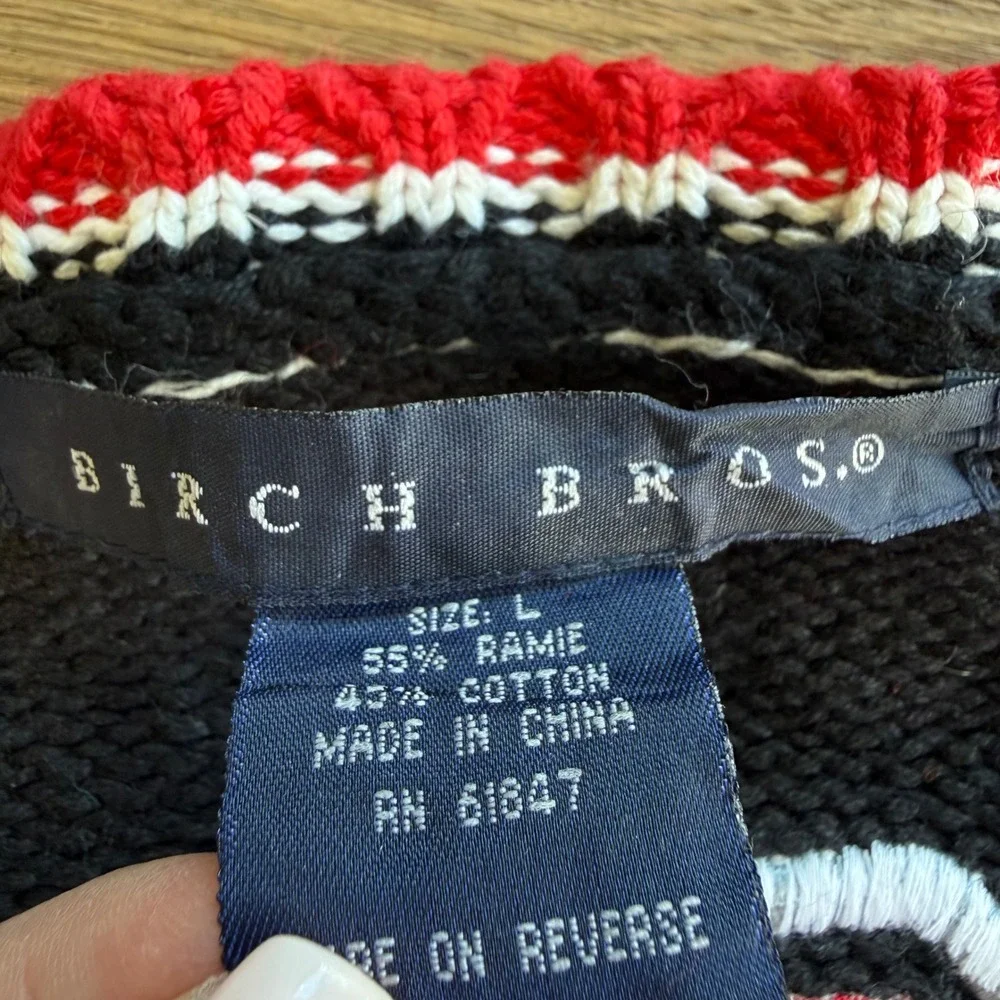 Vintage Birch Bros Ohio State Buckeyes Sweater Vest Mens‎ Large Football Buttons